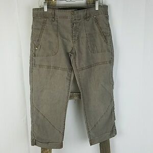 Joe's Jeans women size 28 brown capri pants button
